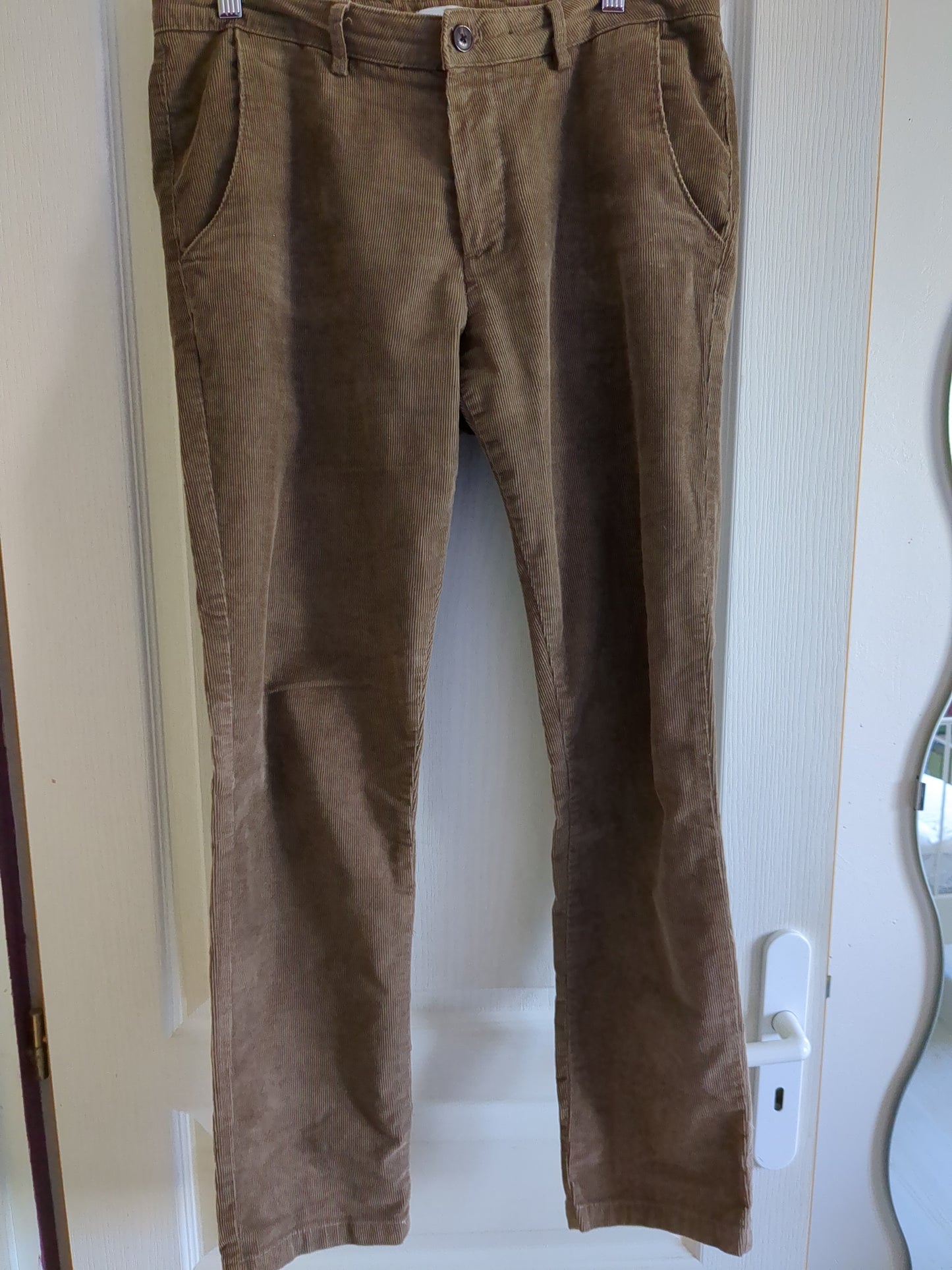 Pantalon chino slim en velours