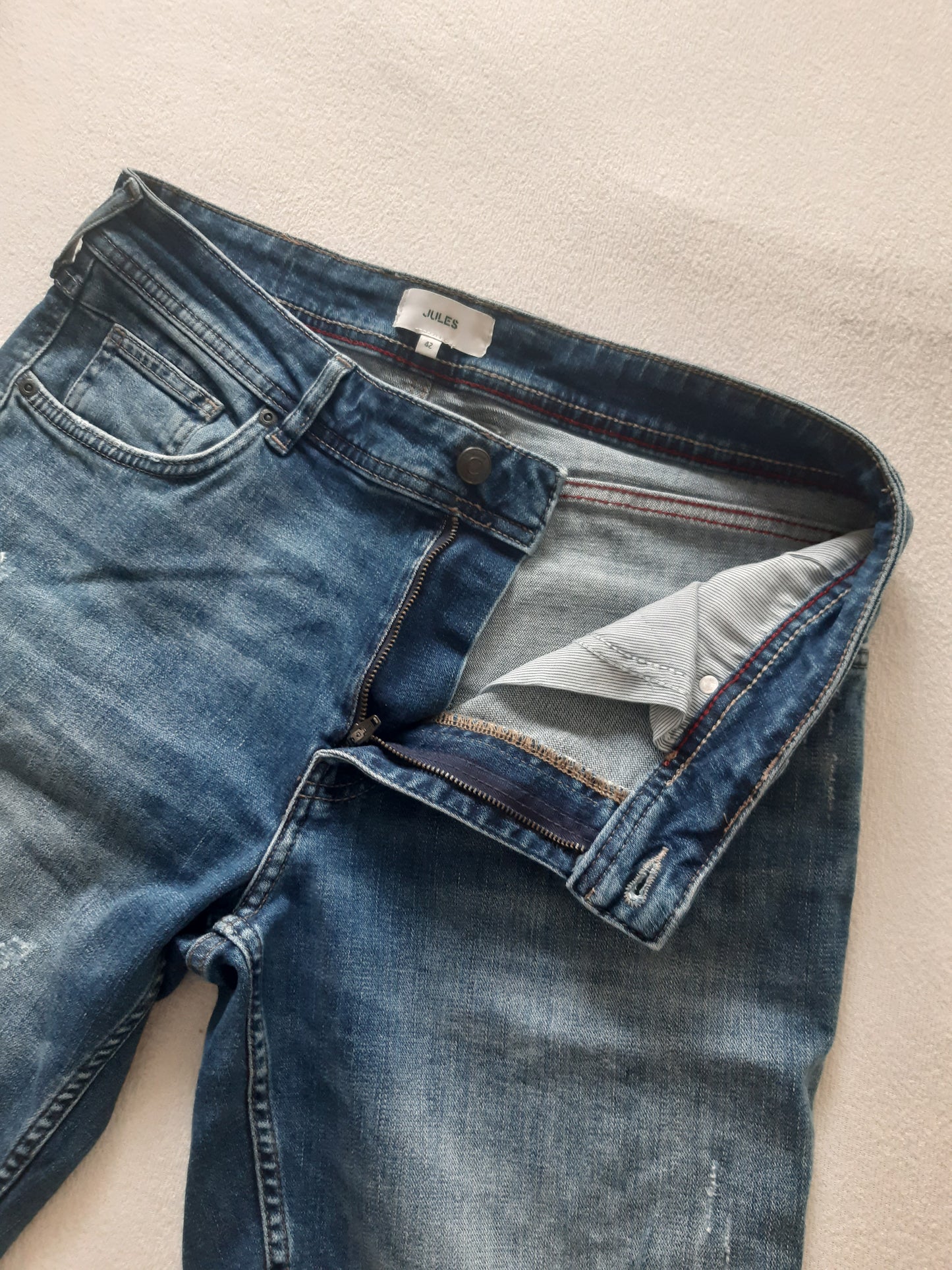 Bermuda en jean destroy