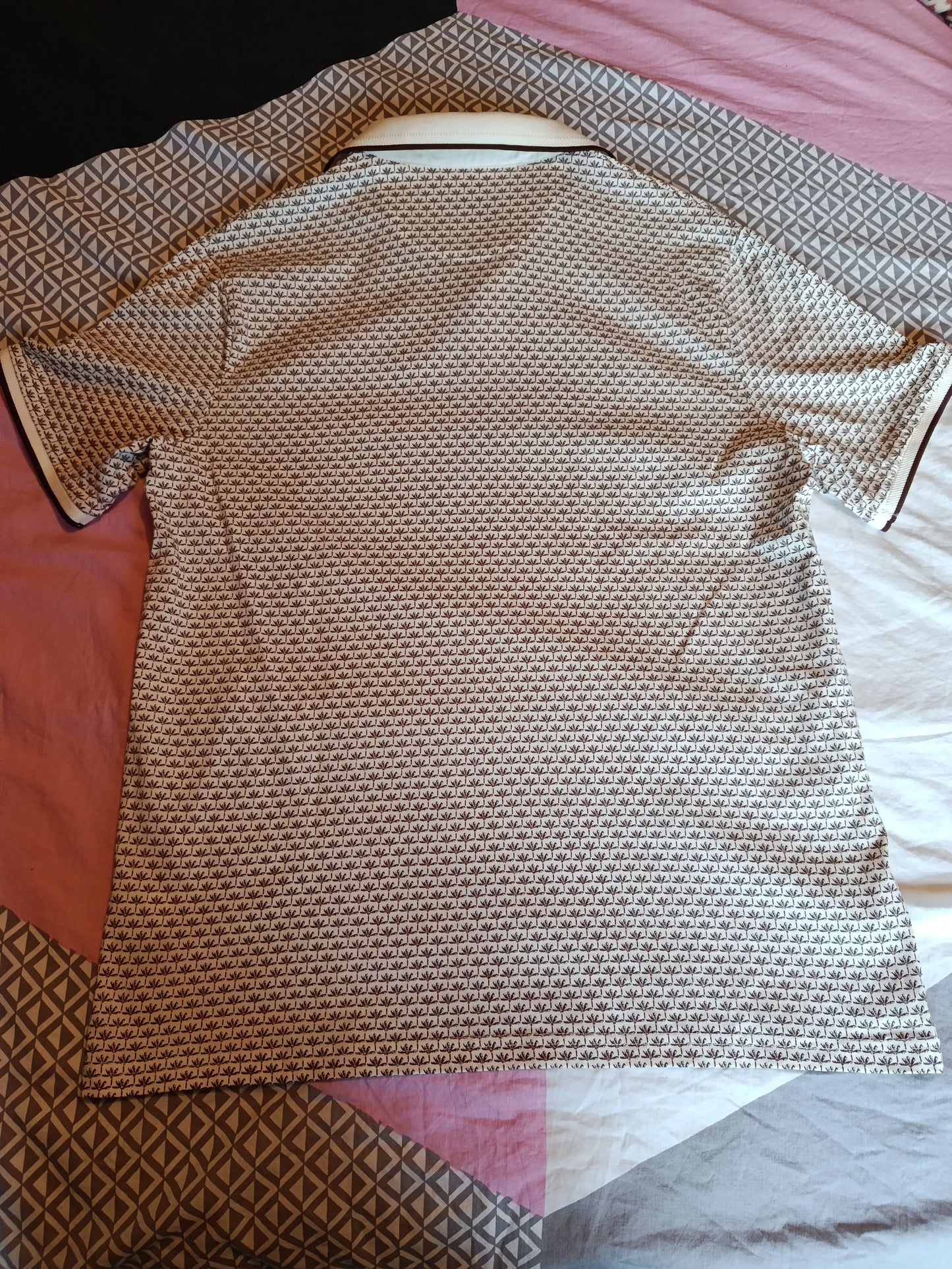 Polo manches courtes en jersey imprimé