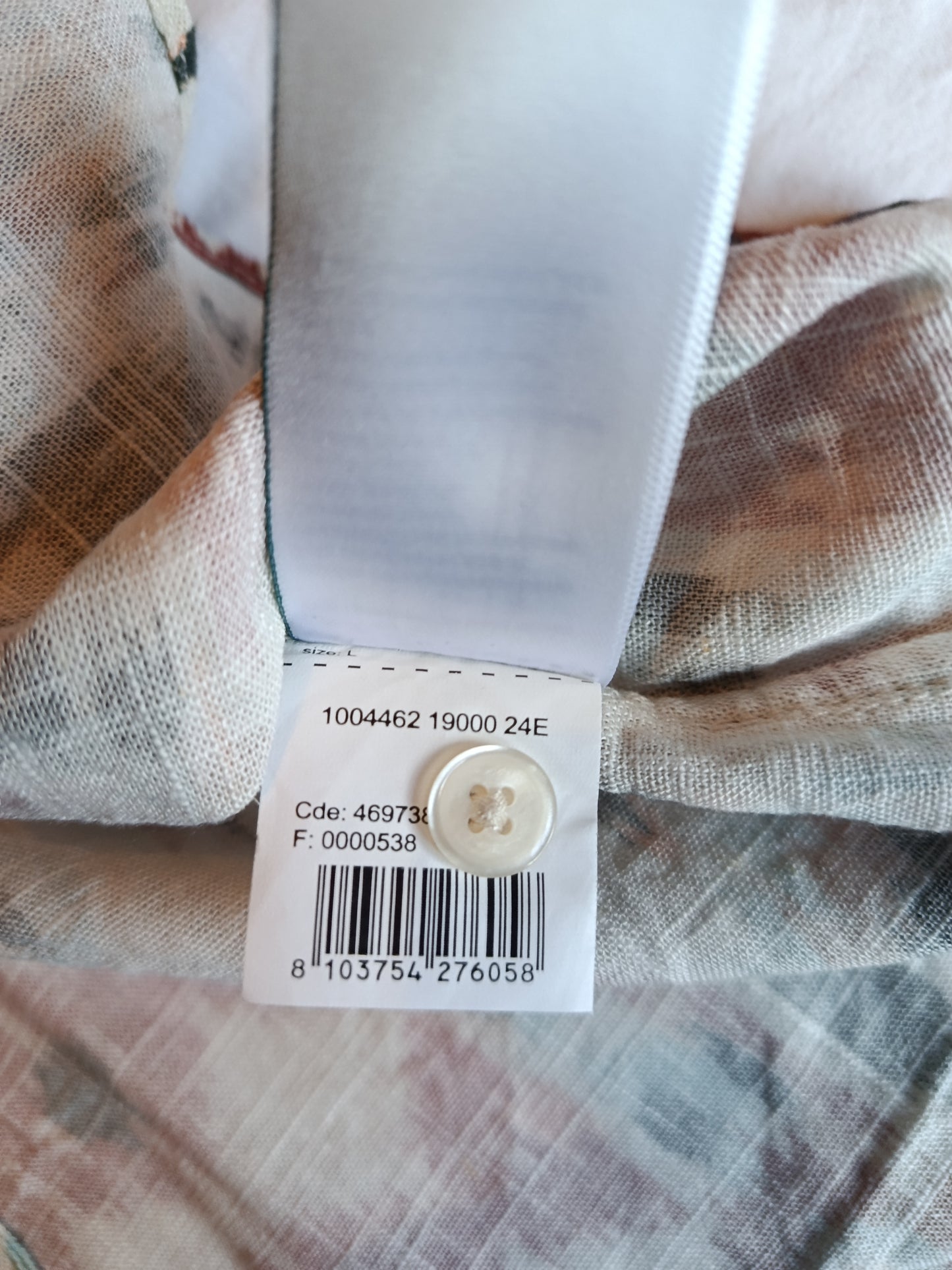 Chemisette regular imprimé gaze de coton