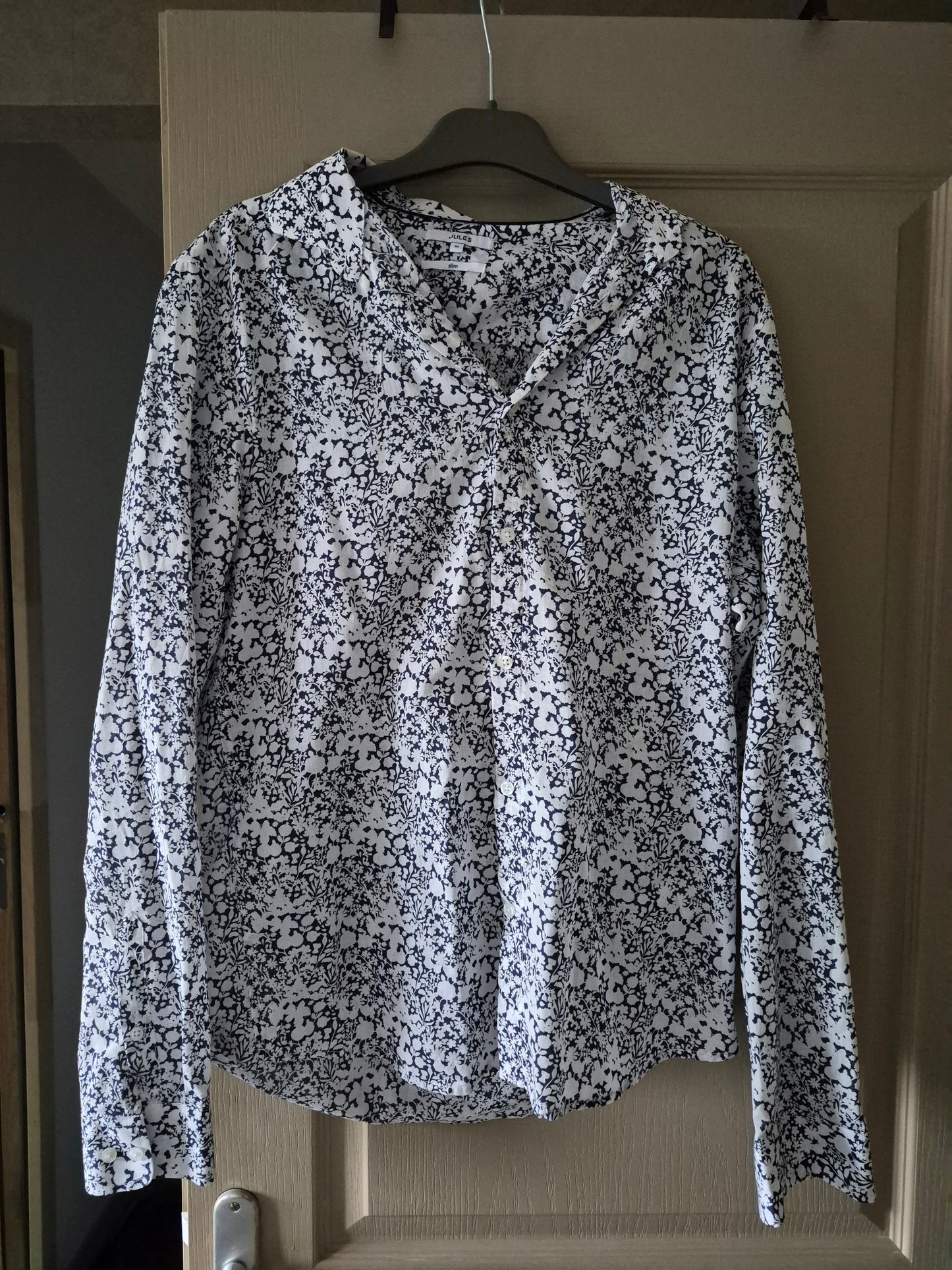 Chemise slim imprimé fleuri en coton