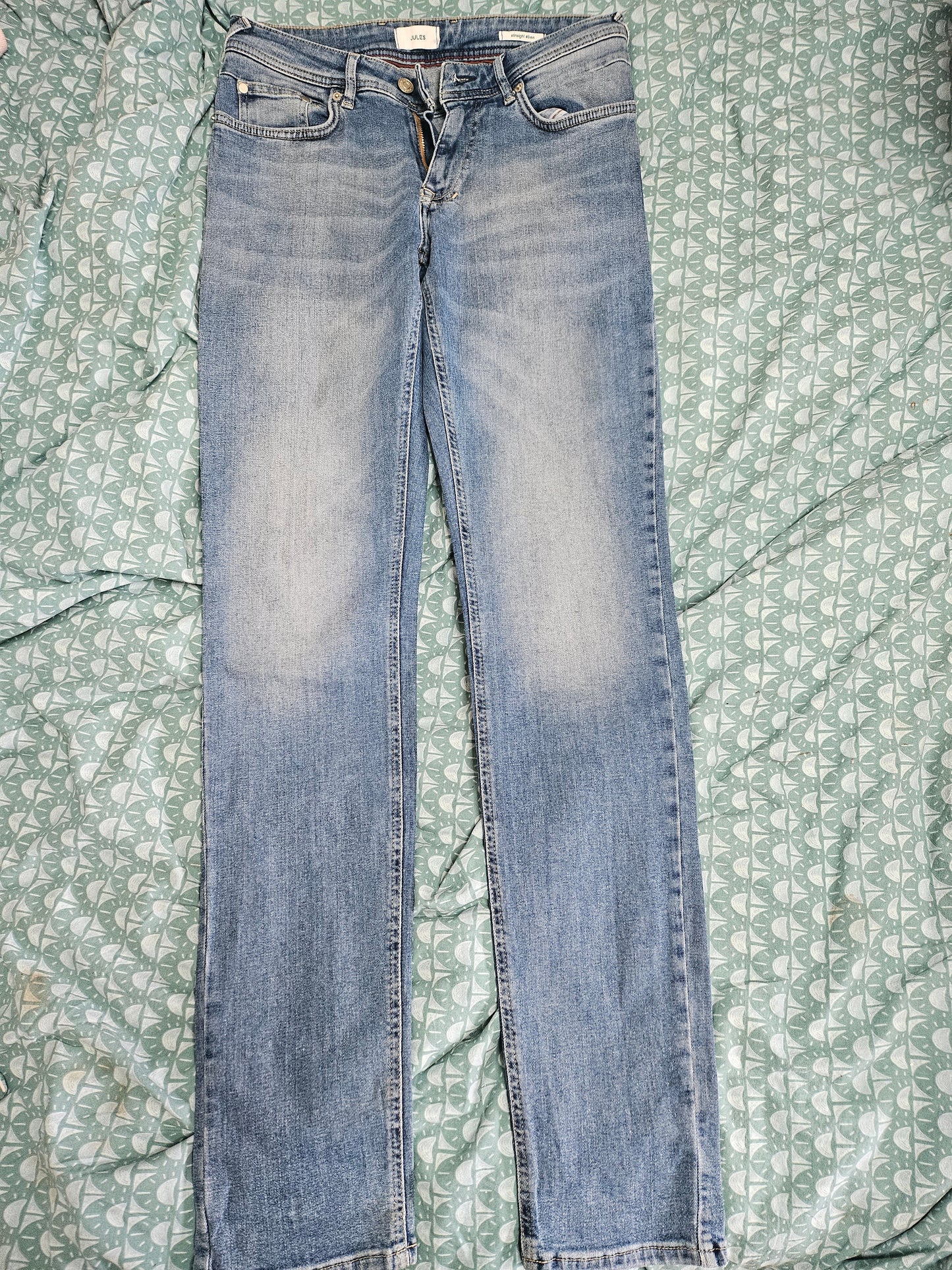 Jean straight 3 longueurs en coton recyclé