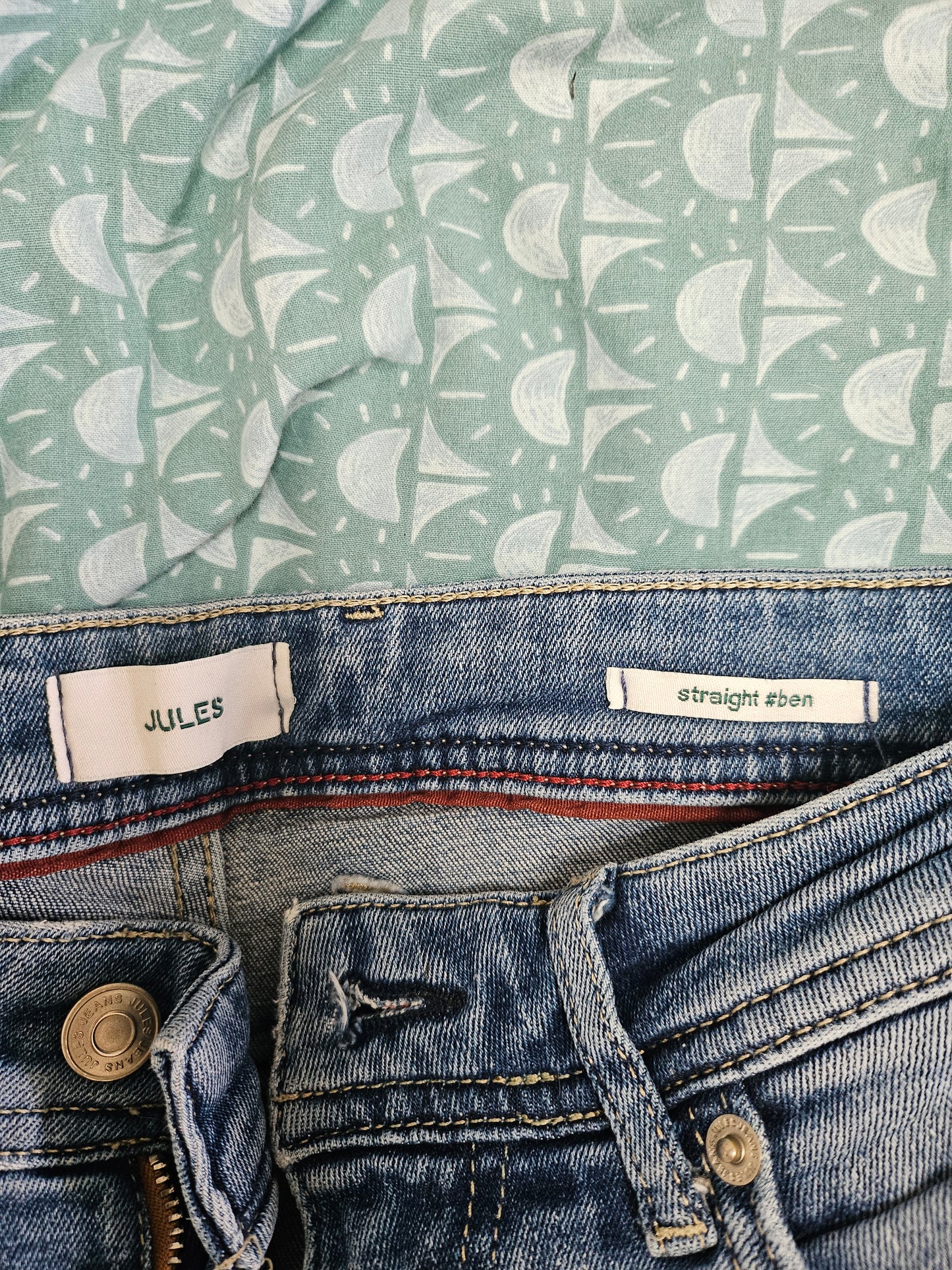 Jean straight 3 longueurs en coton recyclé