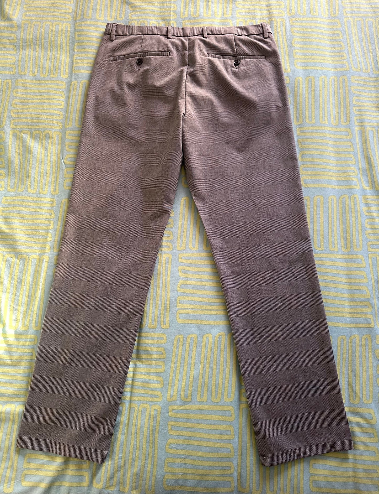 Pantalon chino slim à carreaux
