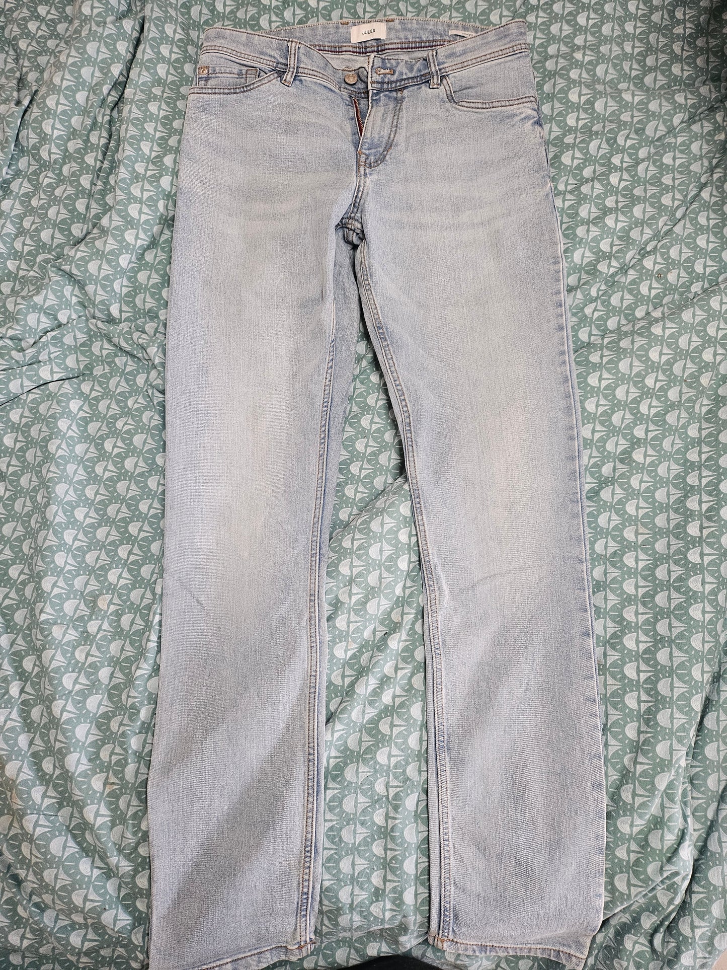 Jean straight en coton et polyester recyclés