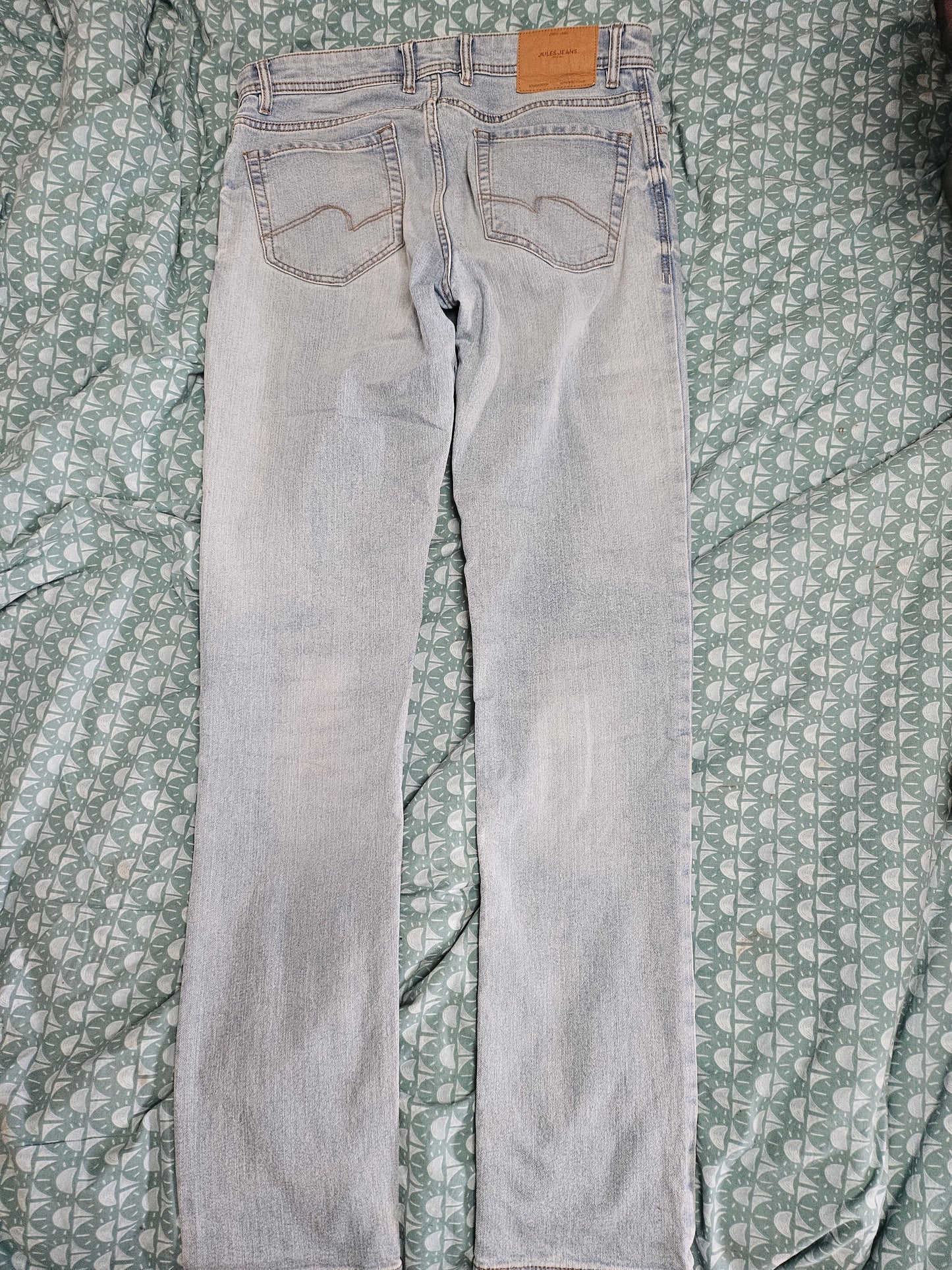 Jean straight en coton et polyester recyclés