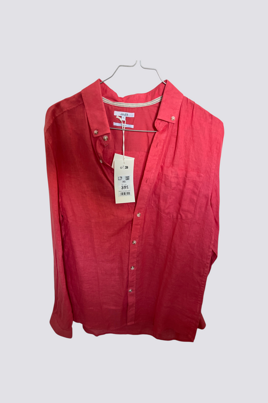 Chemise lin rouge