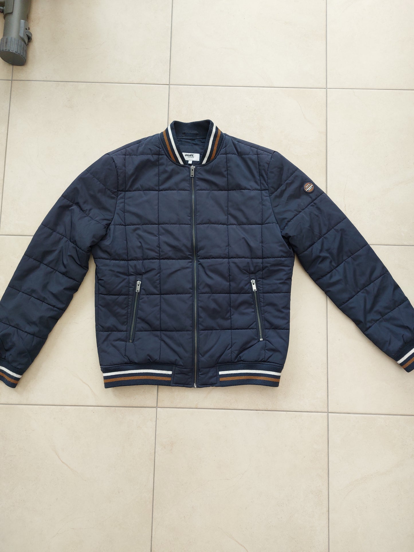 Blouson quilté col teddy