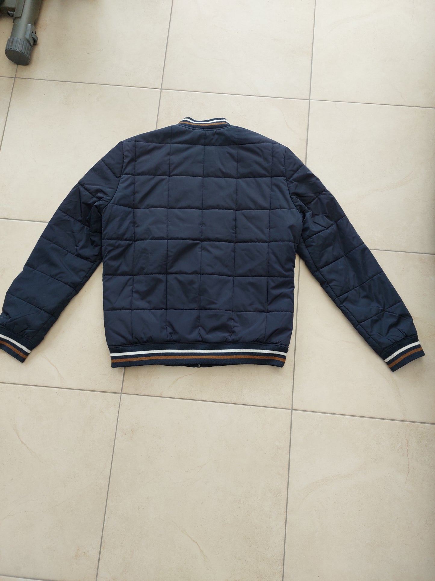 Blouson quilté col teddy