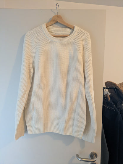 Pull col rond laineux uni