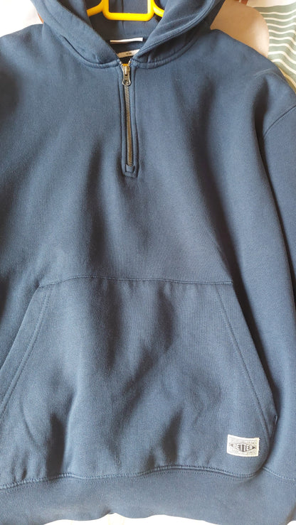 Sweat à capuche bleu