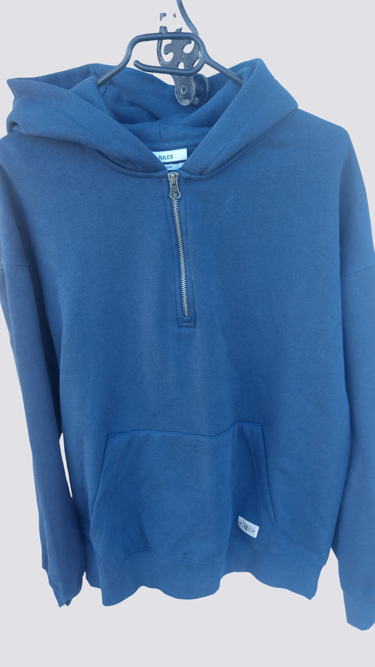 Sweat à capuche bleu