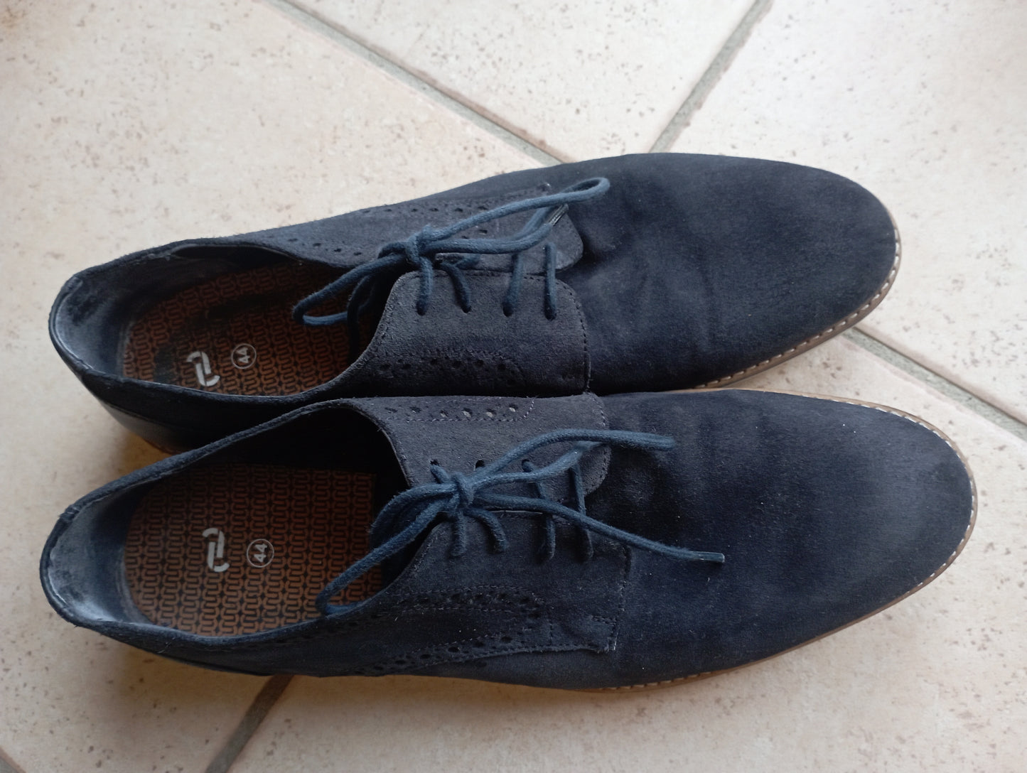 Chaussures croûte de cuir  marine