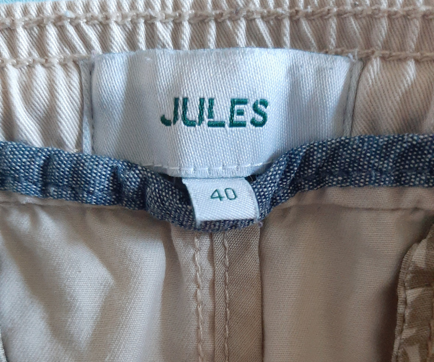 Bermuda chino uni taille élastiquée