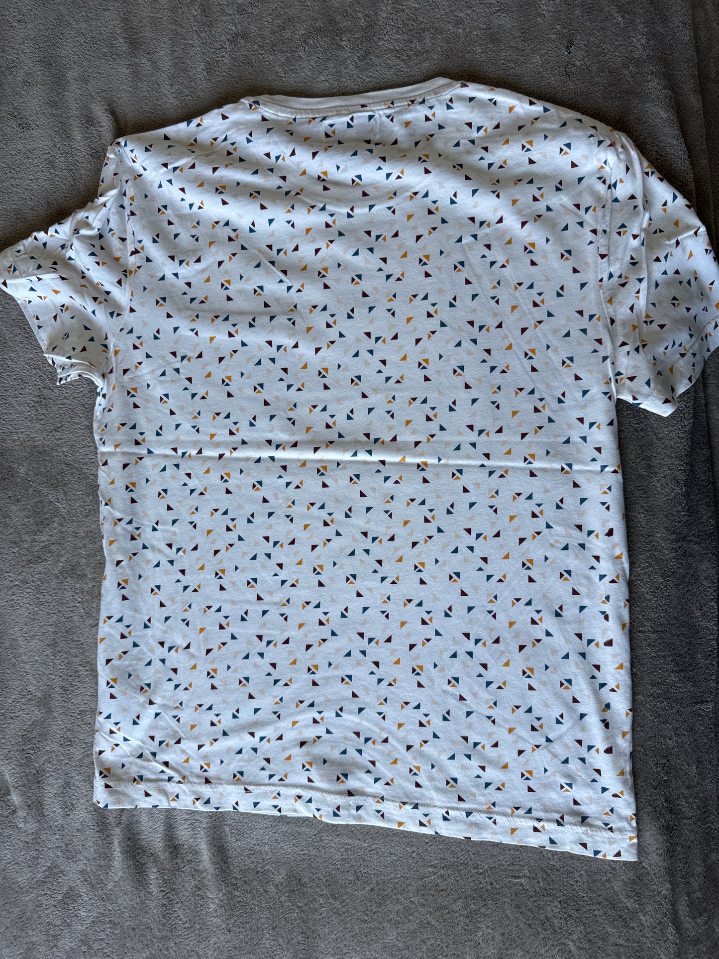 Tee shirt col rond imprimé géométrique