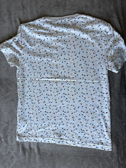 Tee shirt col rond imprimé géométrique