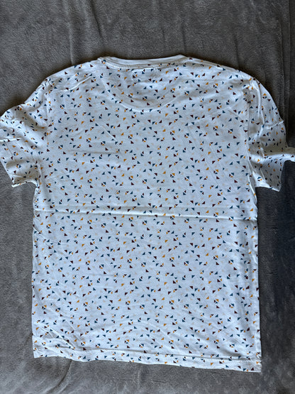 Tee shirt col rond imprimé géométrique