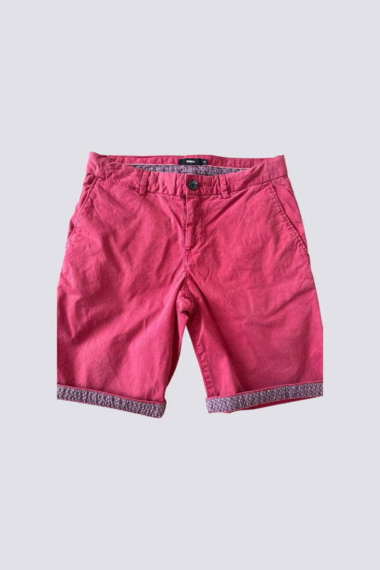 Bermuda coton stretch avec ceinture