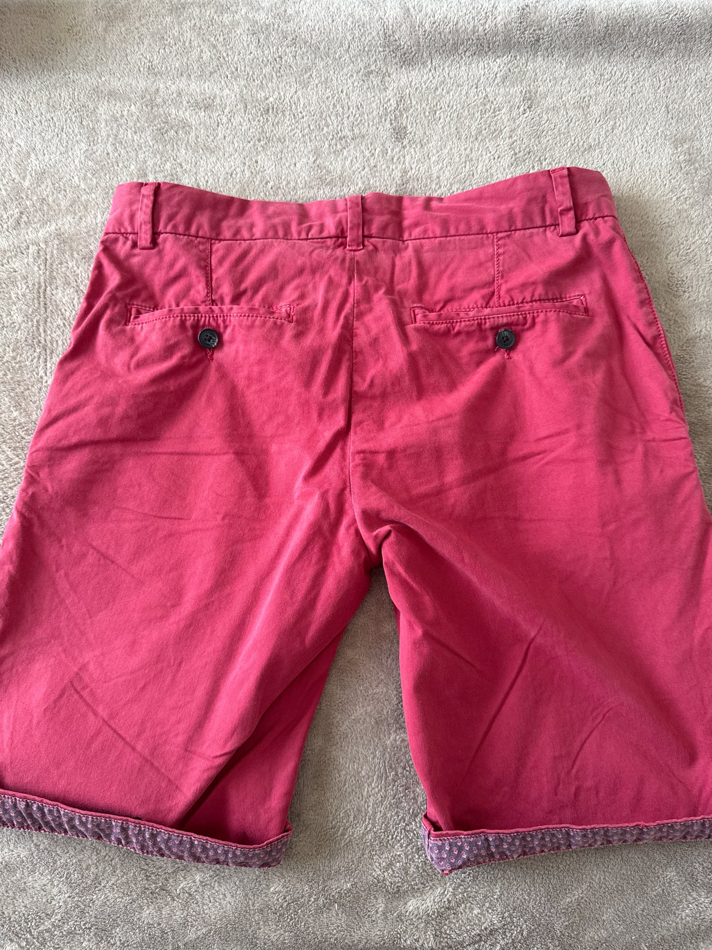 Bermuda coton stretch avec ceinture