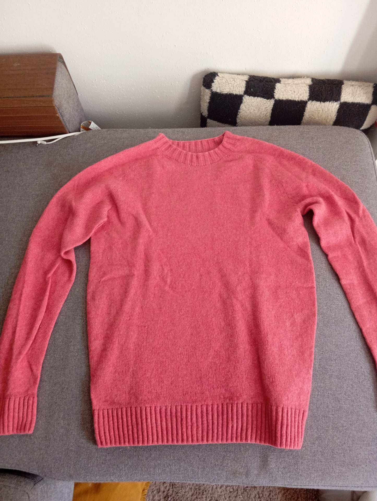 Pull sans couture col rond en laine