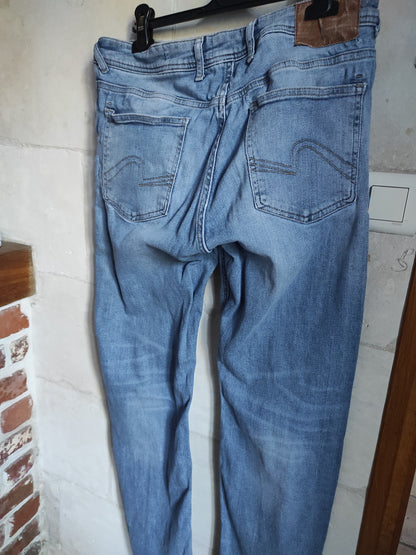 Jean straight 3 longueurs en coton recyclé