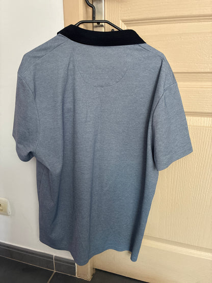 Polo manches courtes à col fantaisie