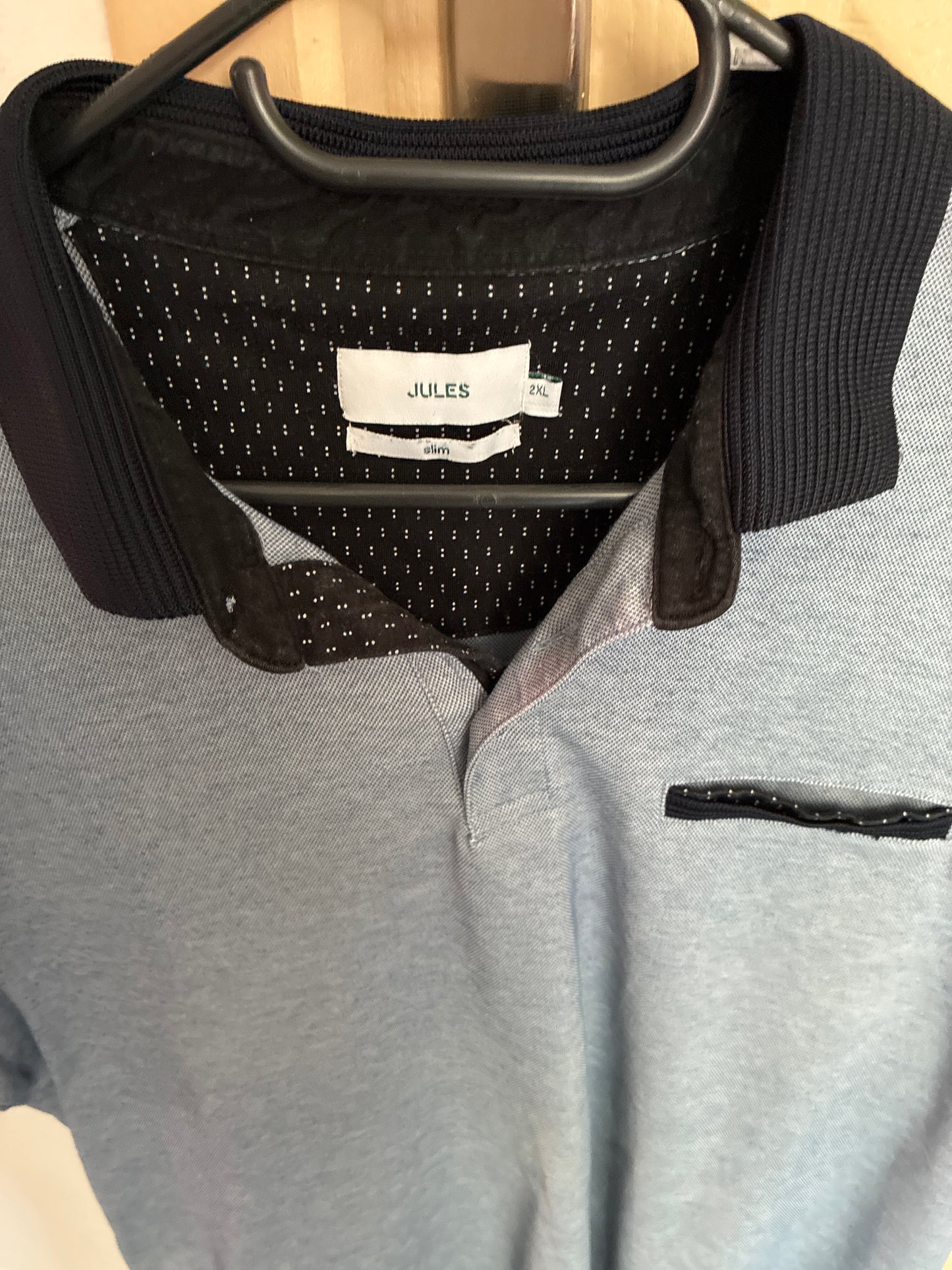 Polo manches courtes à col fantaisie