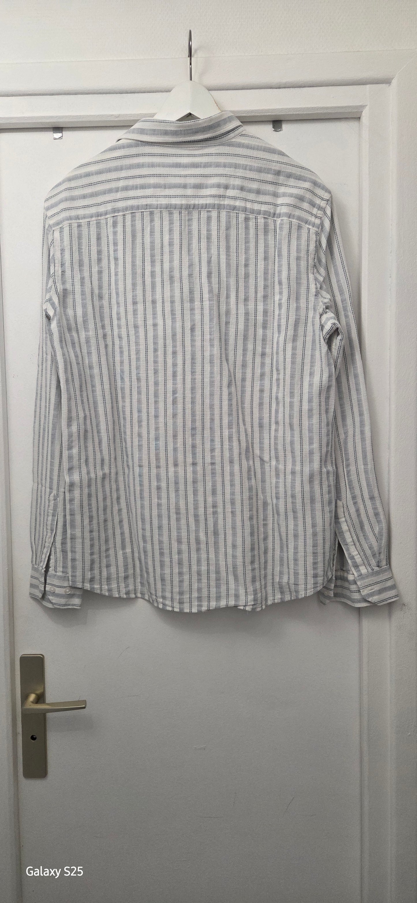Chemise regular en matière rustique en coton