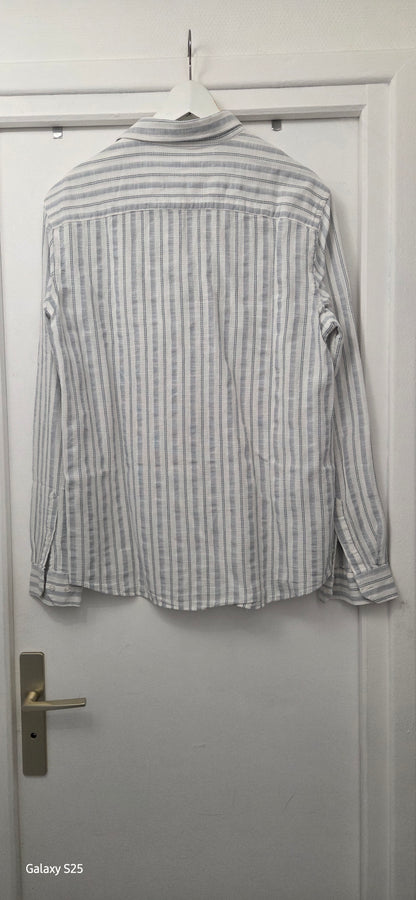 Chemise regular en matière rustique en coton