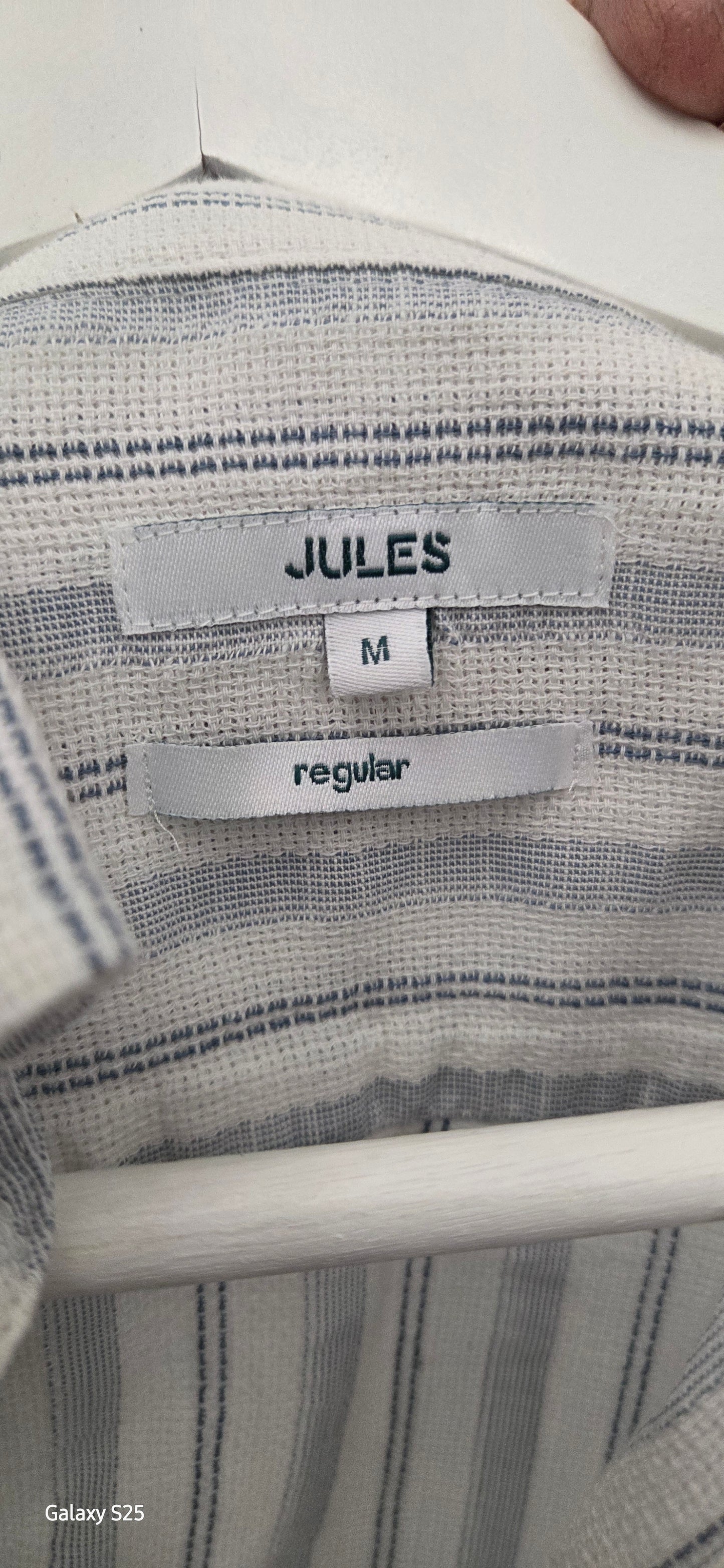 Chemise regular en matière rustique en coton