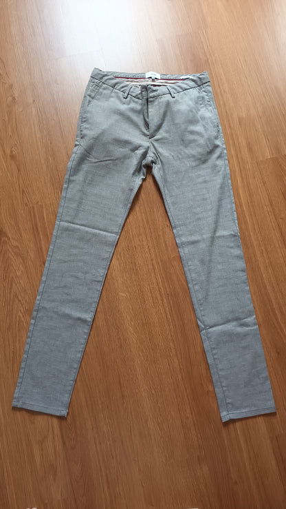 Pantalon slim fantaisie pied de puce