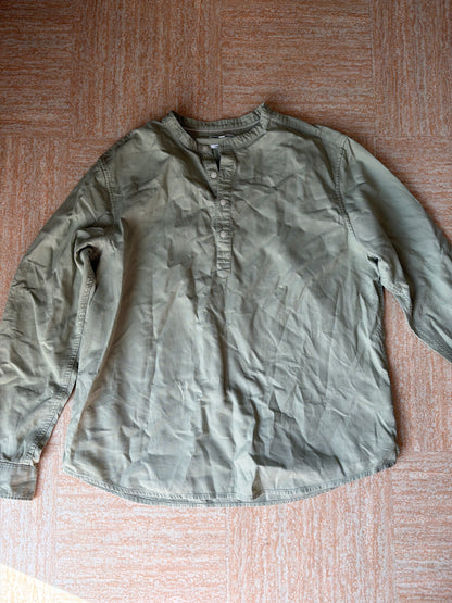 Chemise regular unie coton recyclé nid d'abeille