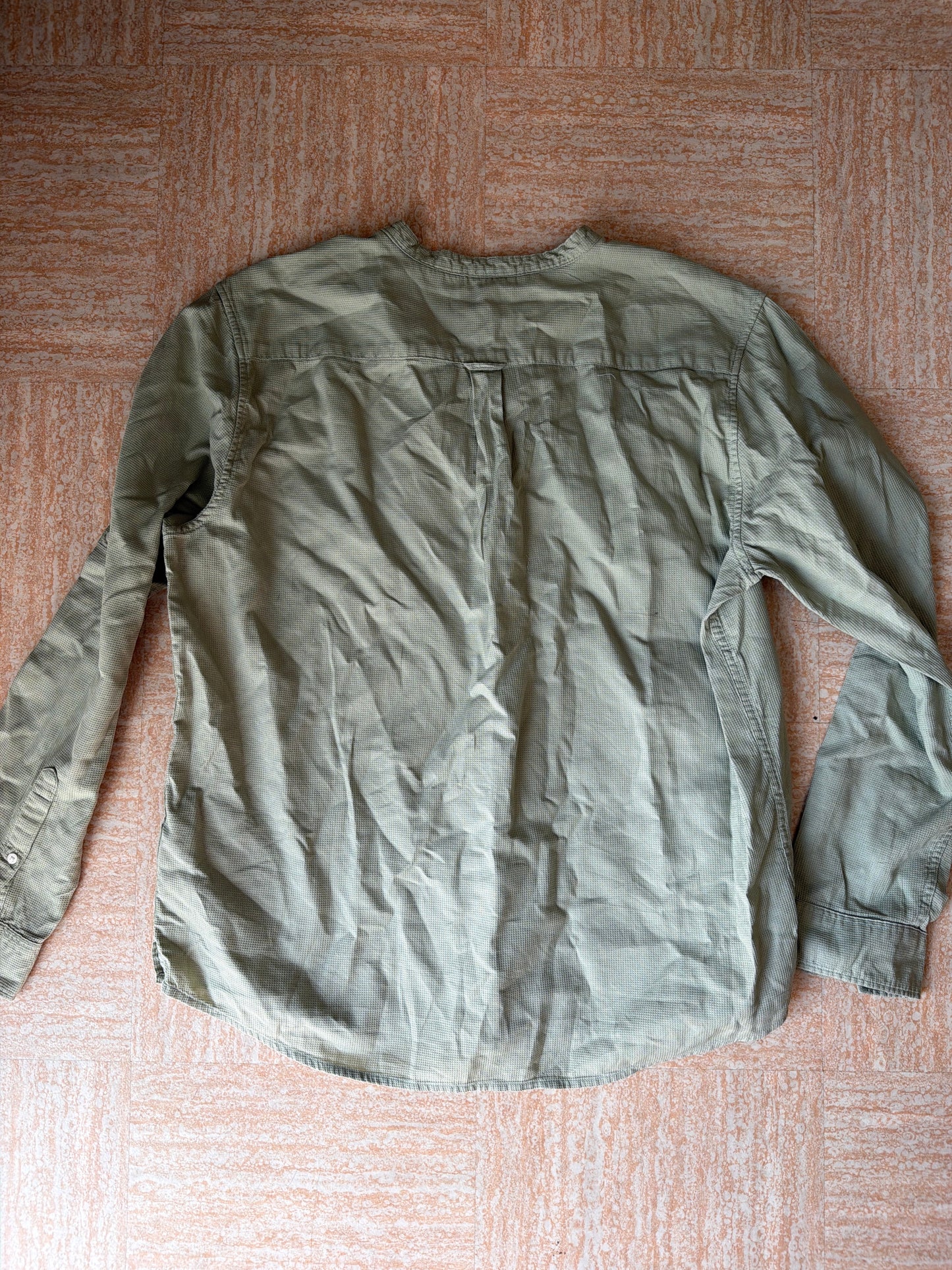 Chemise regular unie coton recyclé nid d'abeille