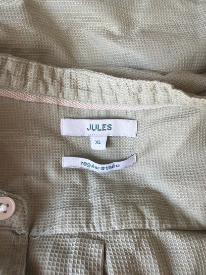 Chemise regular unie coton recyclé nid d'abeille