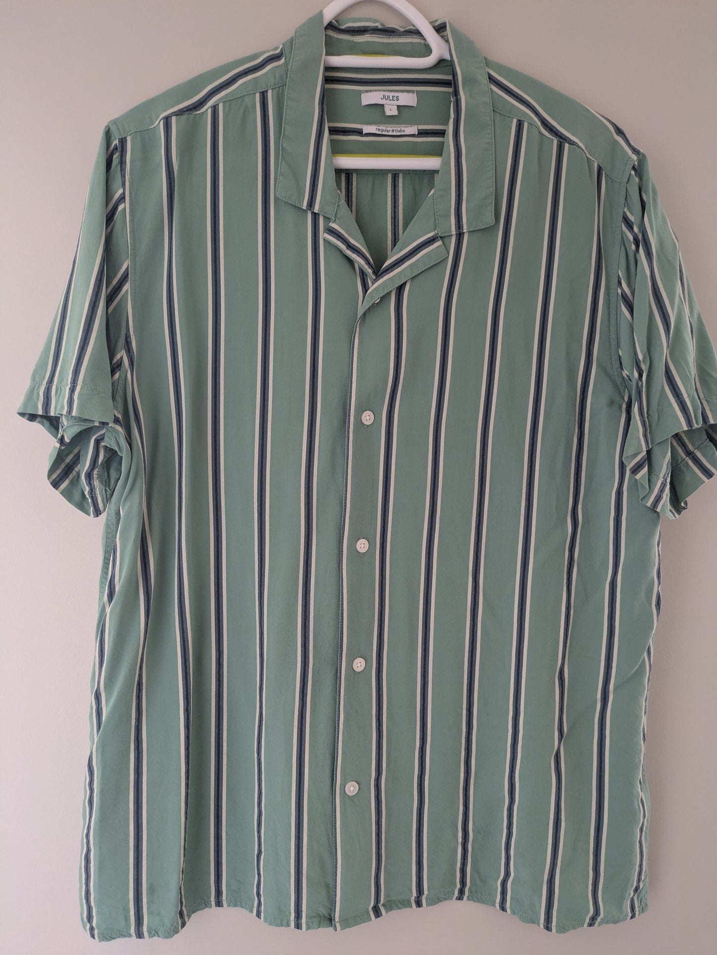 Chemise hawaienne regular à rayures viscose