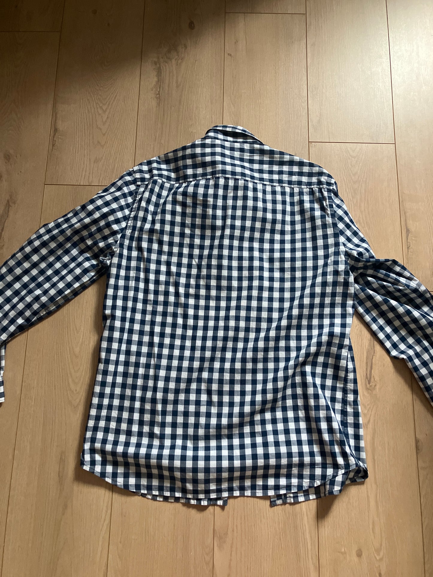 Chemise slim à carreaux coton