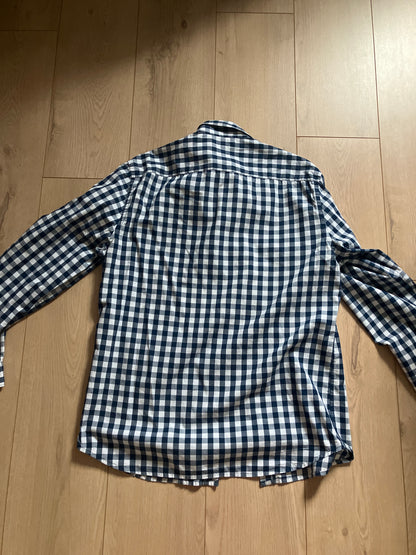 Chemise slim à carreaux coton
