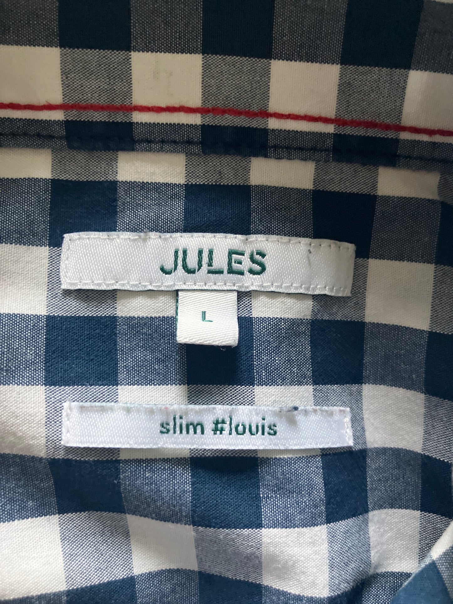 Chemise slim à carreaux coton