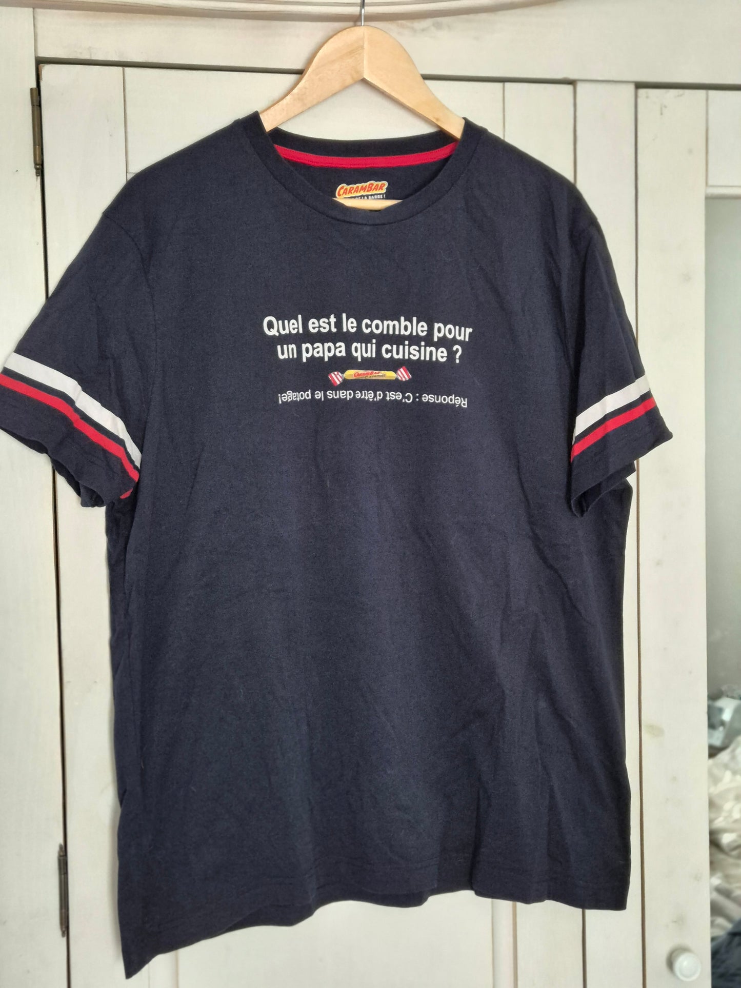 Tee shirt col rond CARAMBAR PAPA QUI CUI