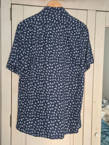 Chemise Imprimée Manches Courtes Ajustée
