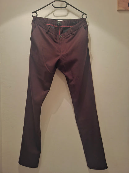 Pantalon chino slim effet flanelle