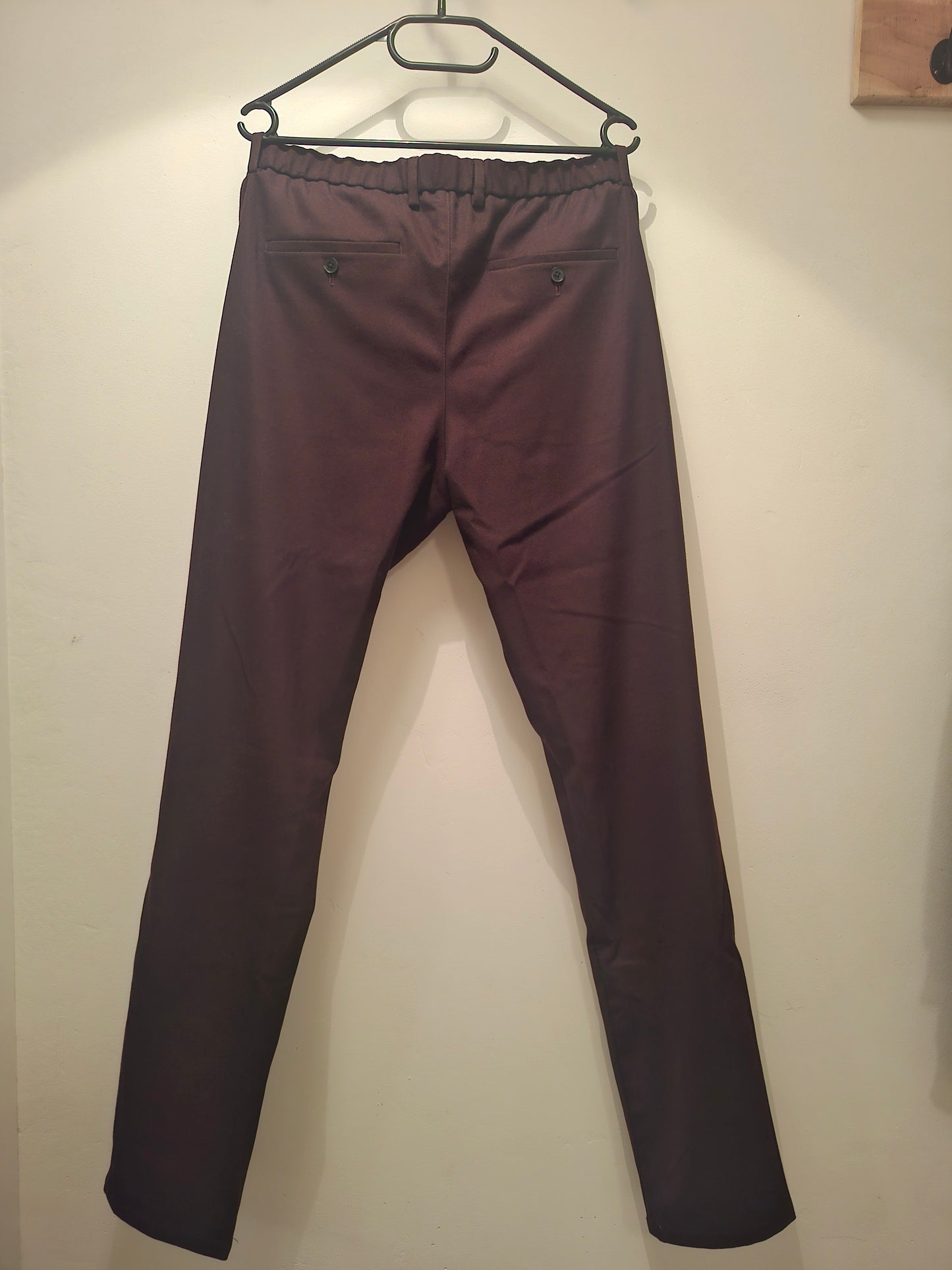 Pantalon chino slim effet flanelle