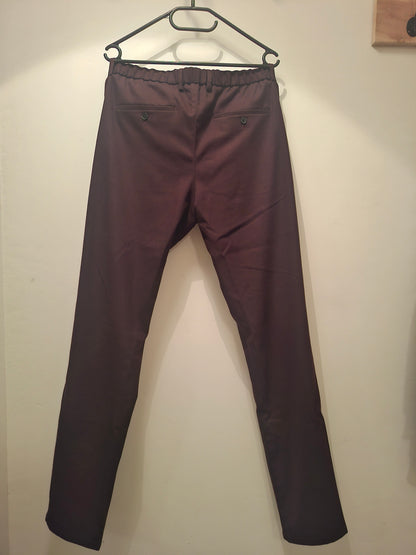 Pantalon chino slim effet flanelle