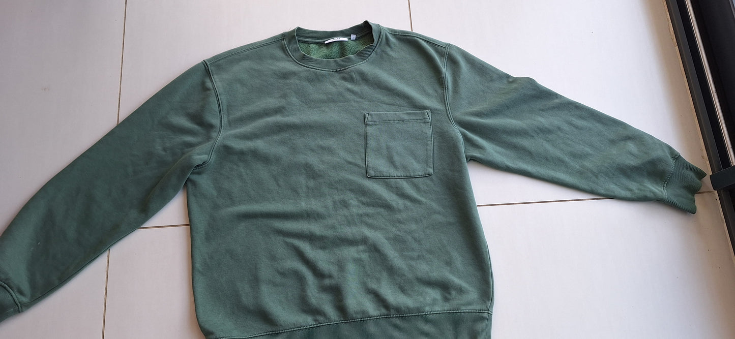 Sweat col rond poche poitrine