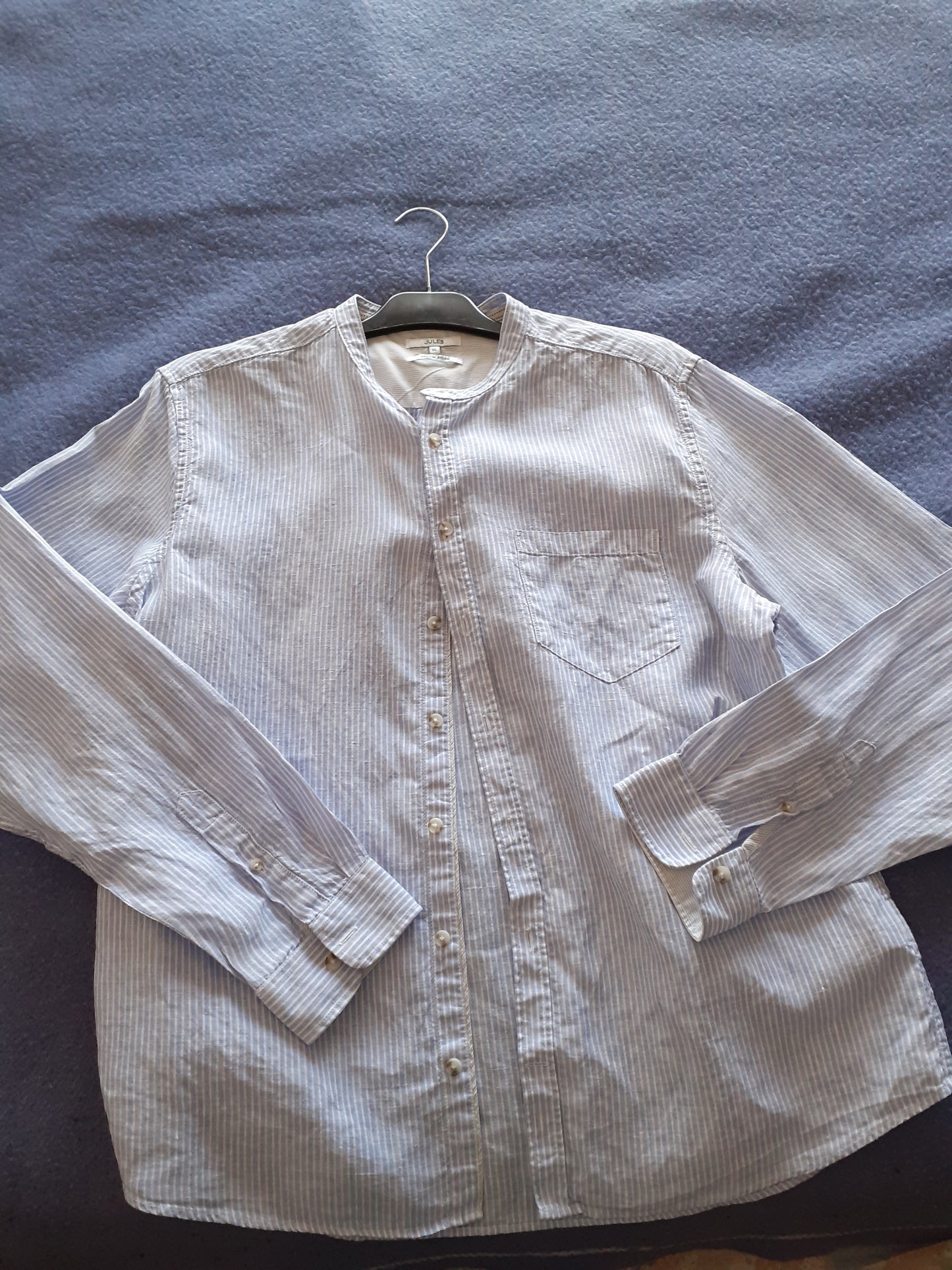 Chemise regular rayée lin