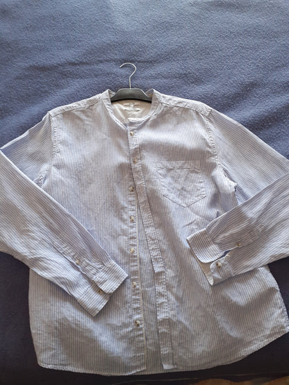 Chemise regular rayée lin