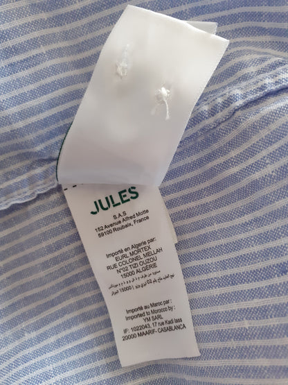Chemise regular rayée lin