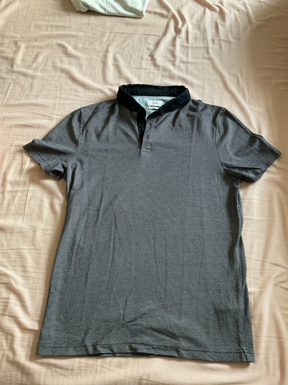 Polo manches courtes bubble col contrasté twill