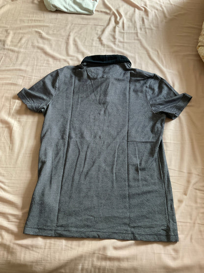 Polo manches courtes bubble col contrasté twill