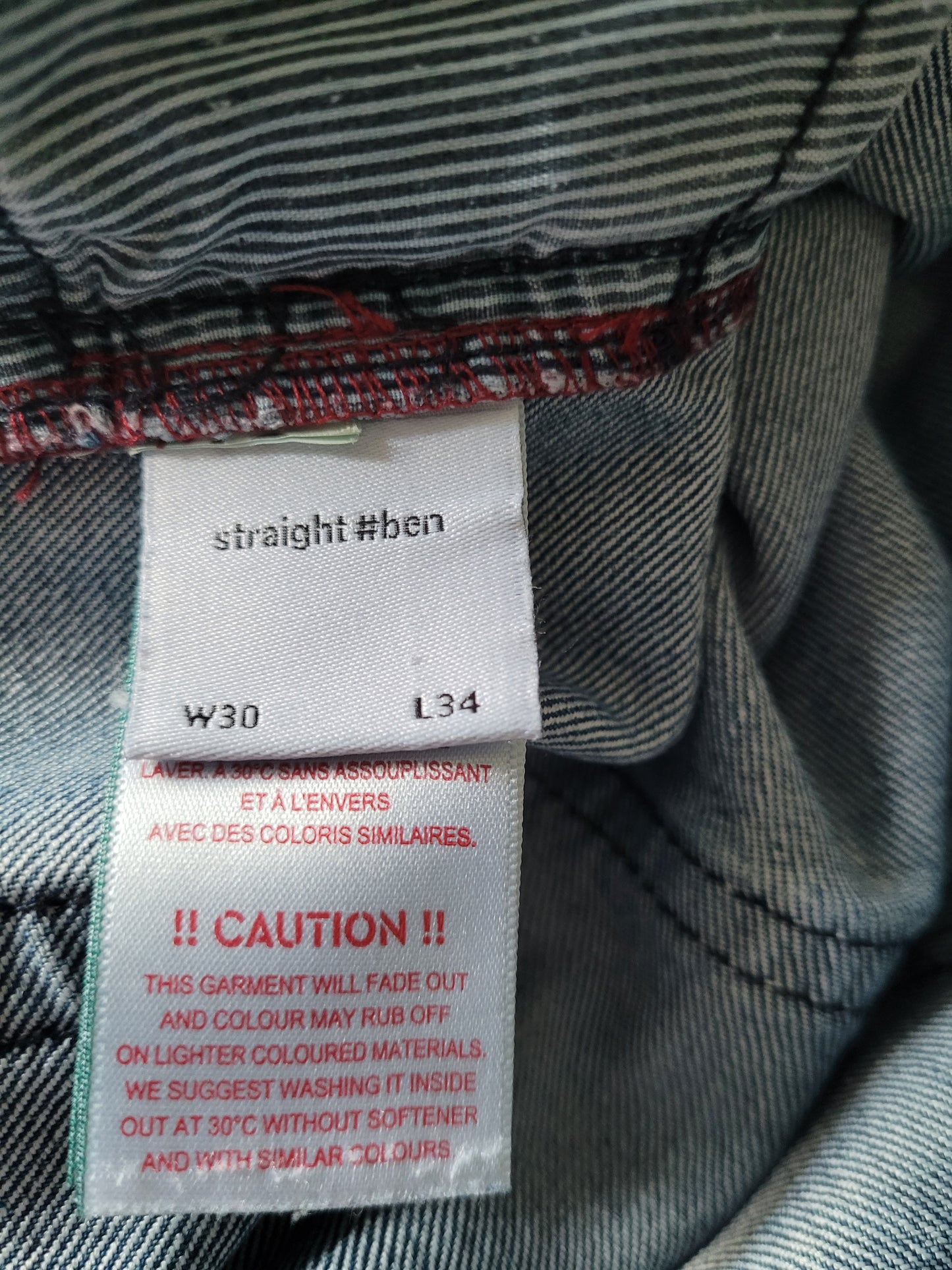 Jean straight en coton et polyester recyclés waterless